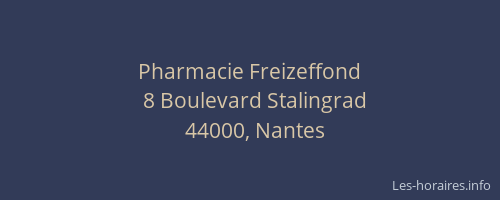 Pharmacie Freizeffond