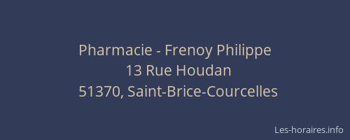 Pharmacie - Frenoy Philippe