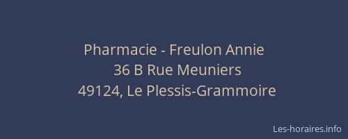 Pharmacie - Freulon Annie
