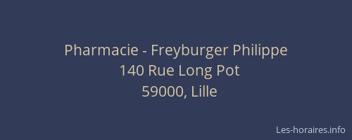 Pharmacie - Freyburger Philippe