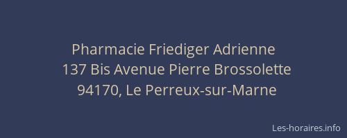 Pharmacie Friediger Adrienne