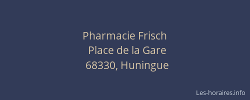 Pharmacie Frisch