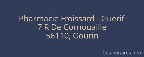 Pharmacie Froissard - Guerif