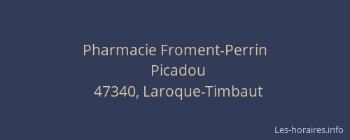 Pharmacie Froment-Perrin