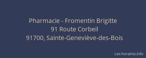 Pharmacie - Fromentin Brigitte