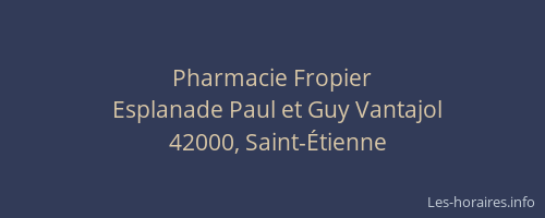 Pharmacie Fropier