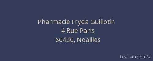Pharmacie Fryda Guillotin