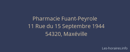 Pharmacie Fuant-Peyrole