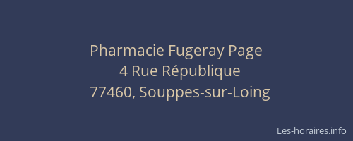 Pharmacie Fugeray Page