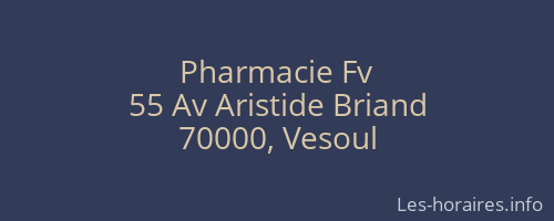 Pharmacie Fv