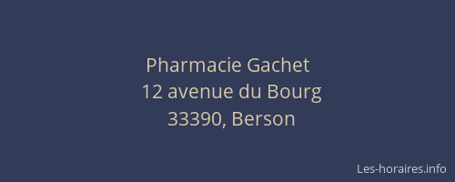 Pharmacie Gachet