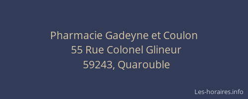 Pharmacie Gadeyne et Coulon
