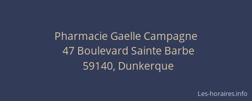 Pharmacie Gaelle Campagne