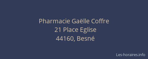 Pharmacie Gaëlle Coffre
