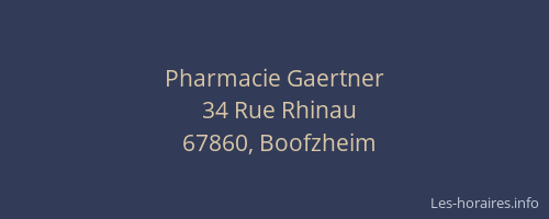 Pharmacie Gaertner