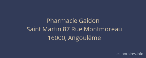 Pharmacie Gaidon