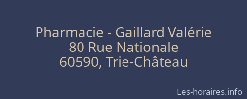 Pharmacie - Gaillard Valérie