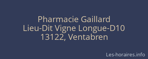 Pharmacie Gaillard