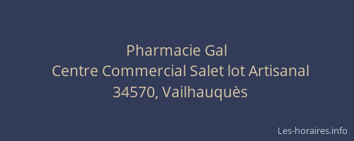 Pharmacie Gal