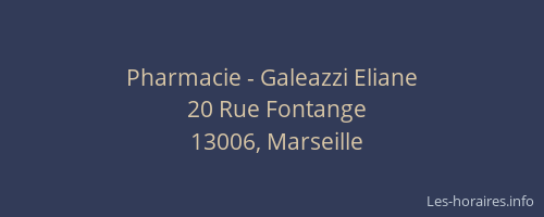 Pharmacie - Galeazzi Eliane
