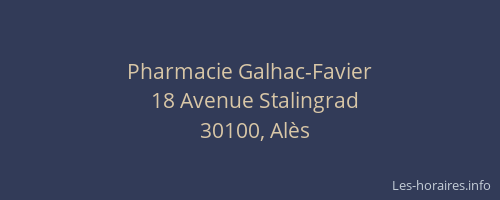Pharmacie Galhac-Favier