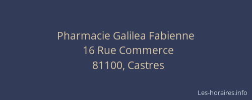 Pharmacie Galilea Fabienne