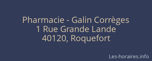 Pharmacie - Galin Corrèges