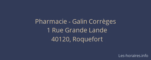 Pharmacie - Galin Corrèges