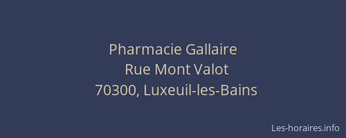 Pharmacie Gallaire