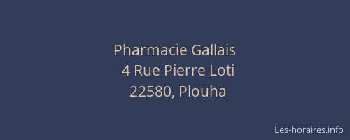 Pharmacie Gallais