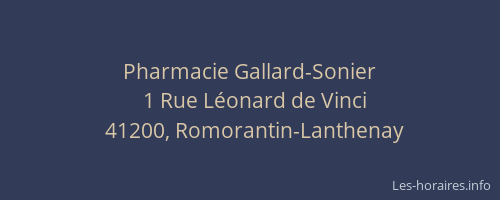 Pharmacie Gallard-Sonier