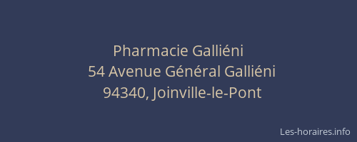 Pharmacie Galli&eacute;ni
