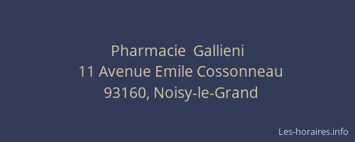 Pharmacie  Gallieni