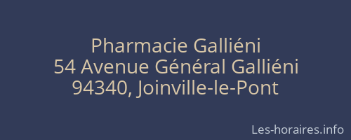 Pharmacie Galliéni