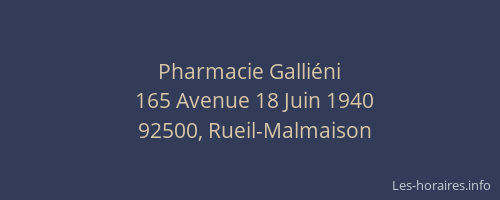 Pharmacie Galliéni