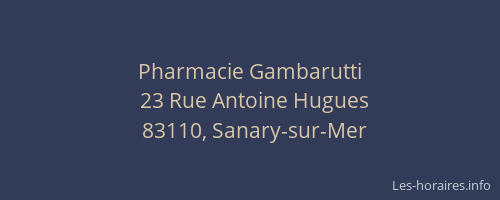 Pharmacie Gambarutti