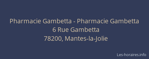 Pharmacie Gambetta - Pharmacie Gambetta
