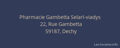 Pharmacie Gambetta Selarl-viadys