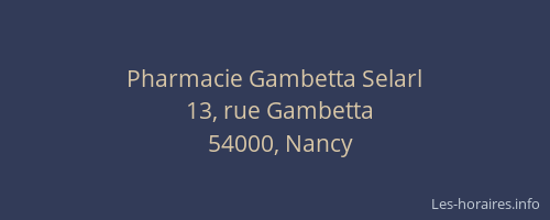 Pharmacie Gambetta Selarl