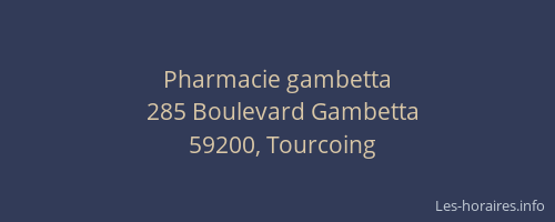 Pharmacie gambetta