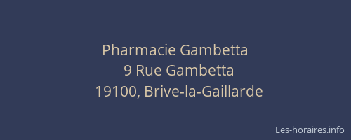 Pharmacie Gambetta