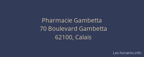Pharmacie Gambetta