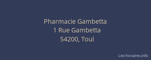 Pharmacie Gambetta