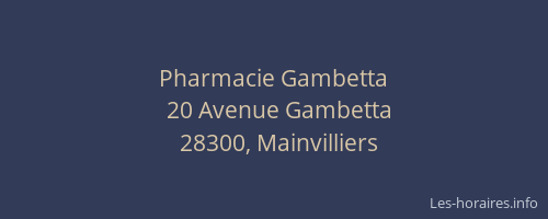 Pharmacie Gambetta