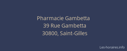 Pharmacie Gambetta