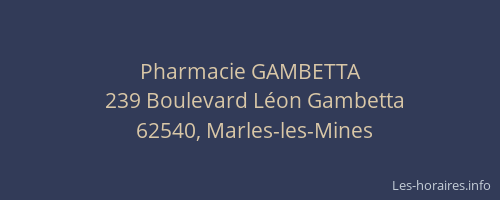 Pharmacie GAMBETTA
