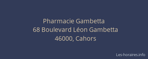 Pharmacie Gambetta