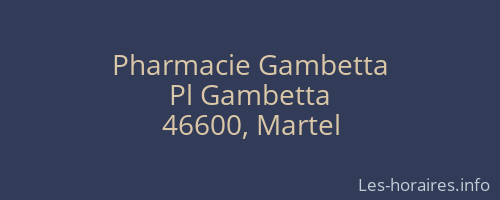 Pharmacie Gambetta