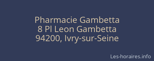 Pharmacie Gambetta
