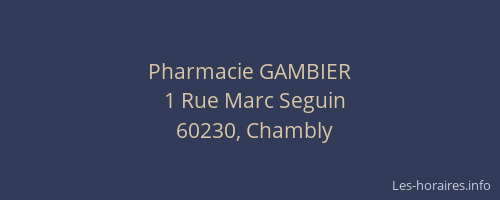 Pharmacie GAMBIER